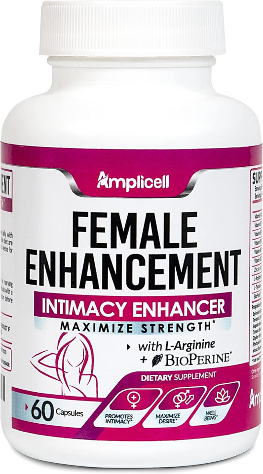 Female Enhancement Energy Pills - Libido Booster & Hormone Balancer for Women - Mood & Intimacy Support with Epimedium, Dong Quai, Ginseng, Maca Root Powder & Multivitamins A, B12 - 60 Ct