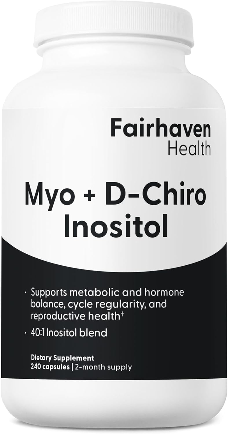 Female Fertility Supplement with Myo-Inositol and D-Chiro Inositol | Hormone Balance Support | Vitamin B8 | 240 Capsules