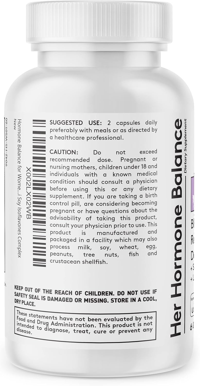Female Hormone Balance & Bloating Support Pills for Belly Waste Loss and Detox Cleanse | Menopause & PMS Relief | Natural Energy Boost