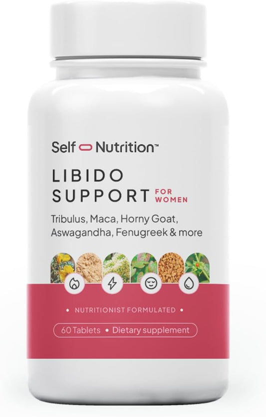 Female Libido Support Supplement with Horny Goat Weed, Maca, Tribulus - Boost Sensitivity, Desire, and Energy - 60 Capsules for Women - Made in USA
