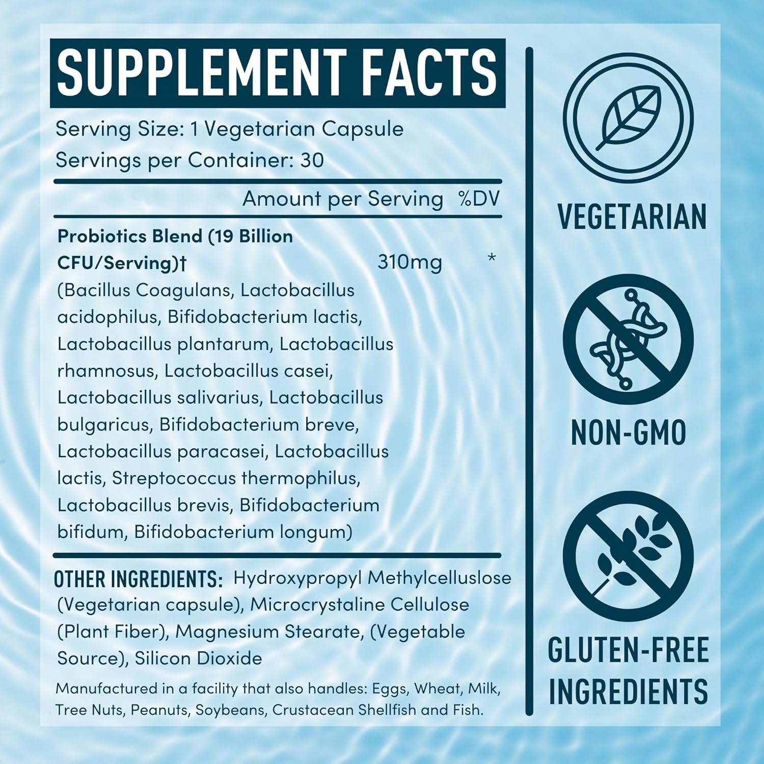 Feminine Balance Complex Probiotics for Women - 19Bil CFU Lactobacillus Salivarius - PH Balance, Digestive, Gut Health - BV Support - 30 Capsules