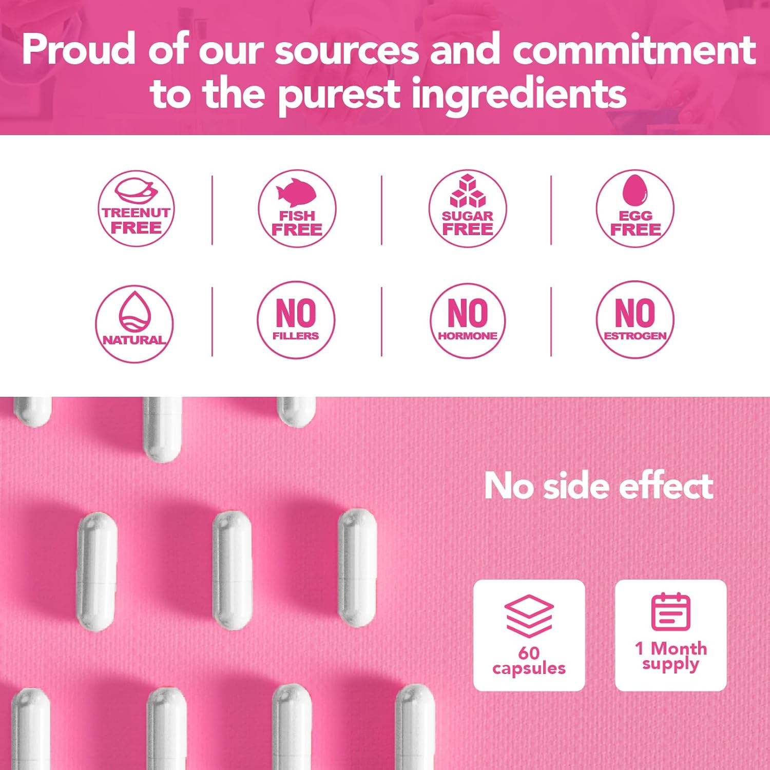 Feminine Balance Supplements for Women - Energy, Menopause & Hormone Health with Black Cohosh, Chasteberry, Probiotics - 60 Capsules