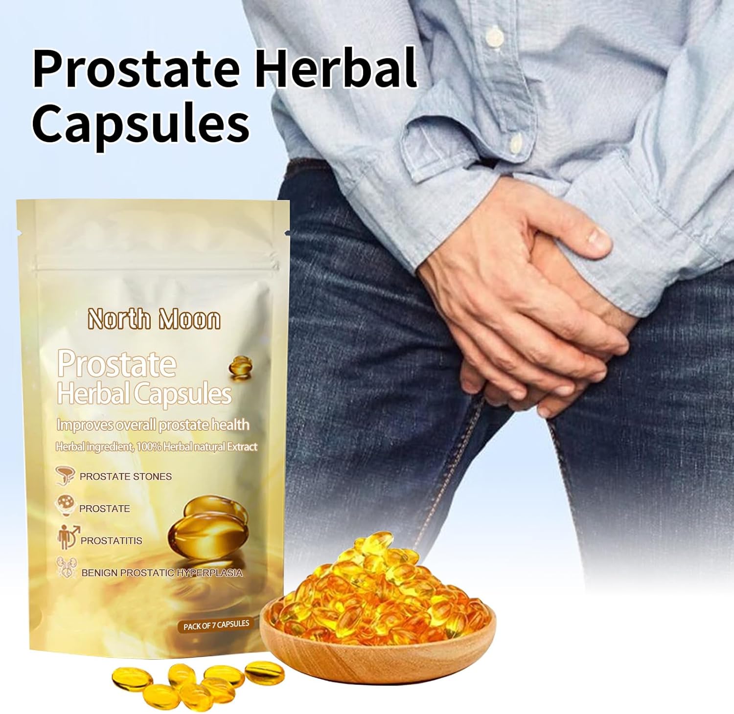 FemiPure Prostate Capsules - Natural Herbal Formula (7 Capsules)