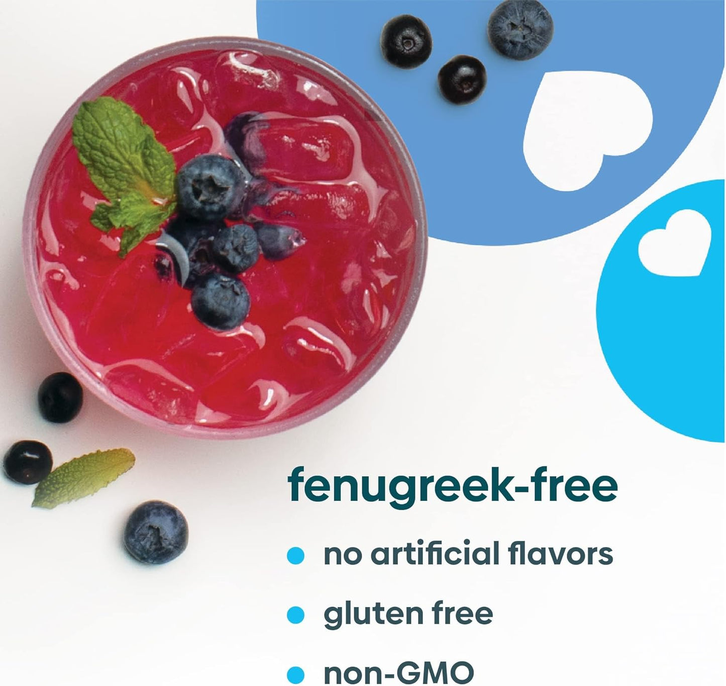 Fenugreek-Free Electrolyte Breastfeeding Drink Mix with Moringa & Blueberry Acai Flavor for Lactation Support - 16 Mixes