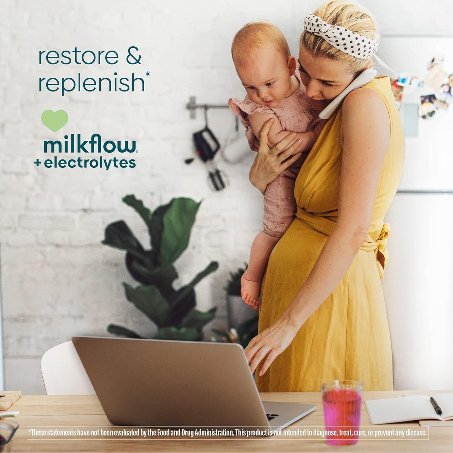 Fenugreek-Free Electrolyte Breastfeeding Drink Mix with Moringa & Blueberry Acai Flavor for Lactation Support - 16 Mixes