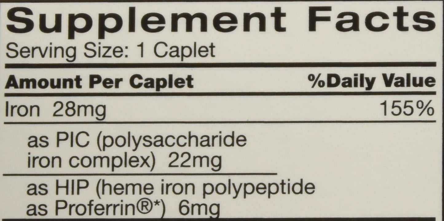 Feosol Complete Bifera Iron Caplets - 90 Count (3 Pack)