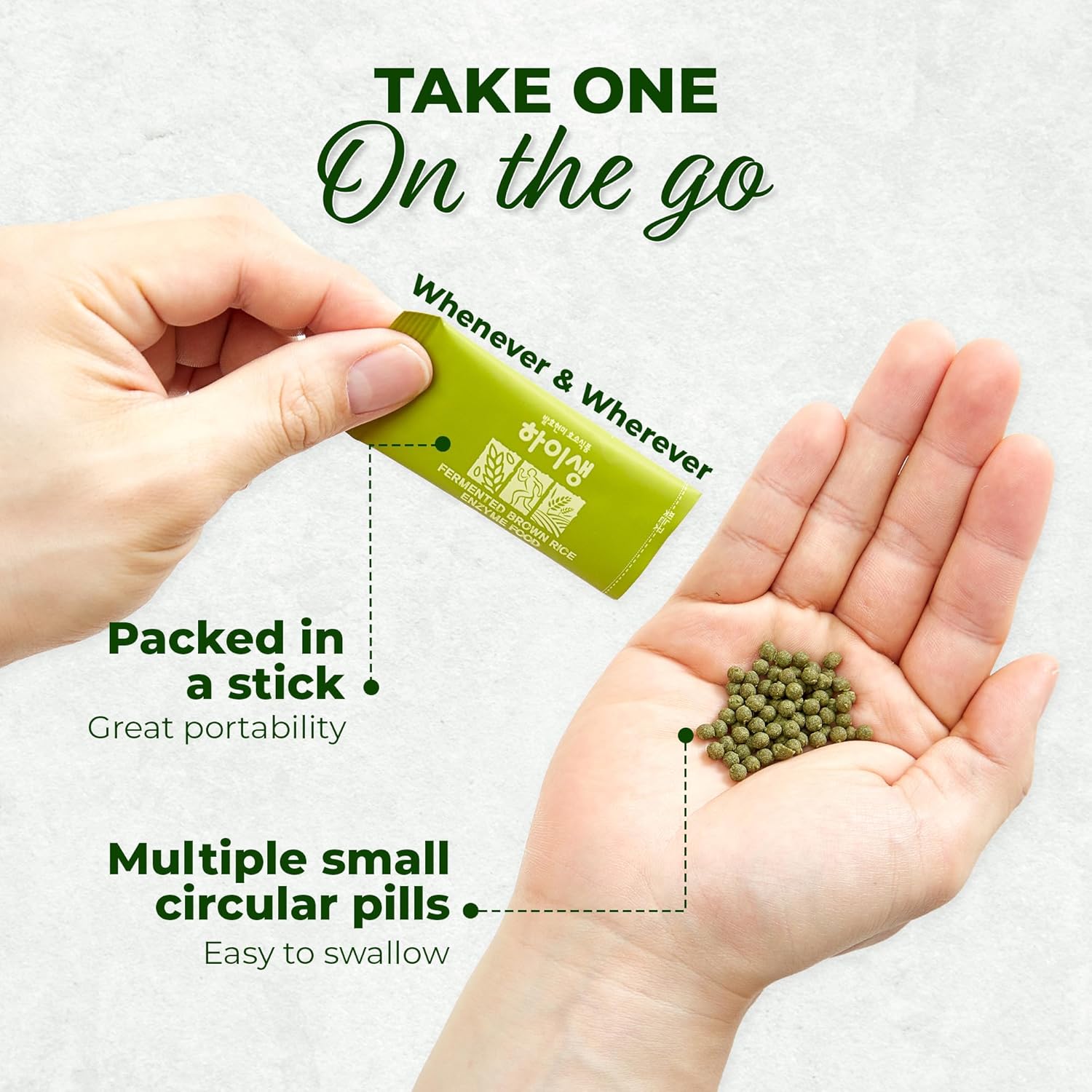 Fermented Brown Rice Enzyme Digestion Supplement 30 Packets - Supports Digestion, Constipation, Nutrient Absorption - HISAENG Probiotic Formula