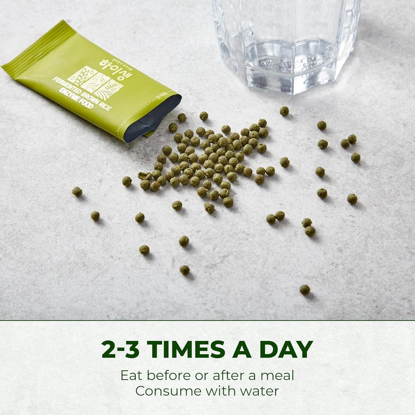 Fermented Brown Rice Enzyme Digestion Supplement 30 Packets - Supports Digestion, Constipation, Nutrient Absorption - HISAENG Probiotic Formula