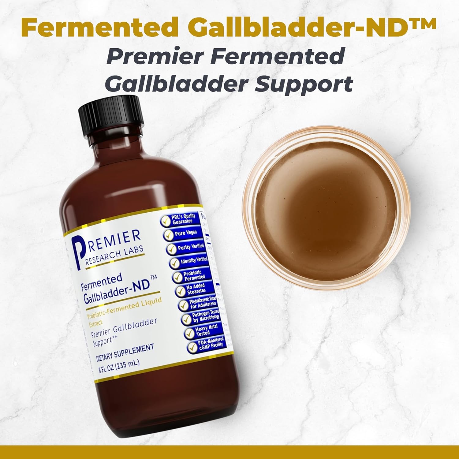 Fermented Gallbladder-ND Probiotics - Supports Gallbladder Health - Vegan Formula with Artichoke, Beetroot & Milk Thistle Extracts - 8 fl oz