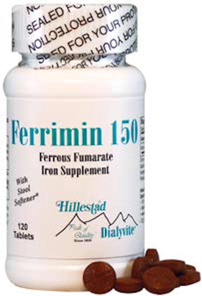 Ferrimin 150 Iron Supplement - Ferrous Fumarate - 120 Tablets - Pack of 4