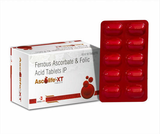 Ferrous Ascorbate 100mg + Folic Acid 1.5mg Capsules for Anaemia, Menorrhagia, Pregnancy, Lactation, Weakness