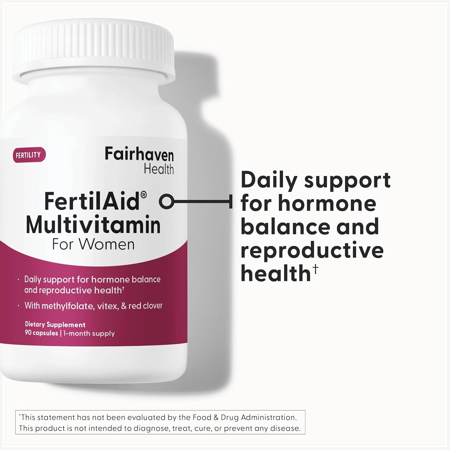 FertilAid for Women: Natural Fertility Supplement with Vitex & Prenatal Multivitamin