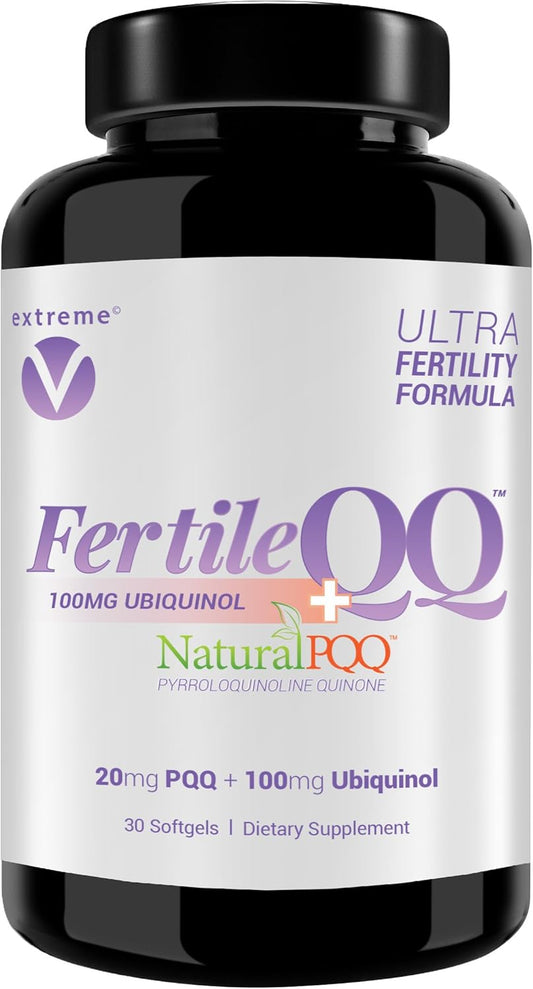 FertileQQ ULTRA Ubiquinol (QH) and PQQ for Natural Reproductive Support - Doctor Recommended Fertility Formula to Boost Mitochondria Egg Cell Health
