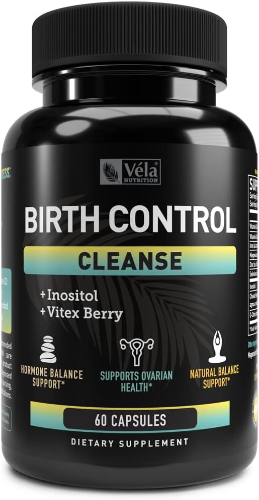 Fertility & Hormone Balance Support Supplement | Véla Vela Cleanse Capsules with Inositol, Vitex Berry, Vitamin B, and Zinc | 60 Count | Non-GMO & Third Party Tested