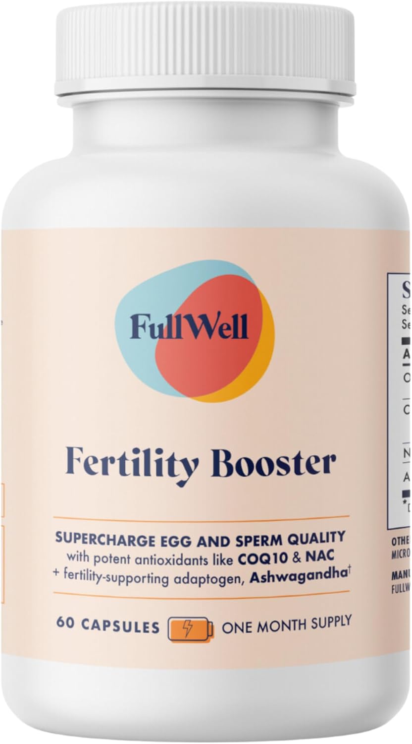 Fertility Support Supplement for Men & Women | Improve Egg Quality, Sperm Motility & Strength | Dietitian-Formulated with Ashwagandha, CoQ10 & NAC | 30 Servings