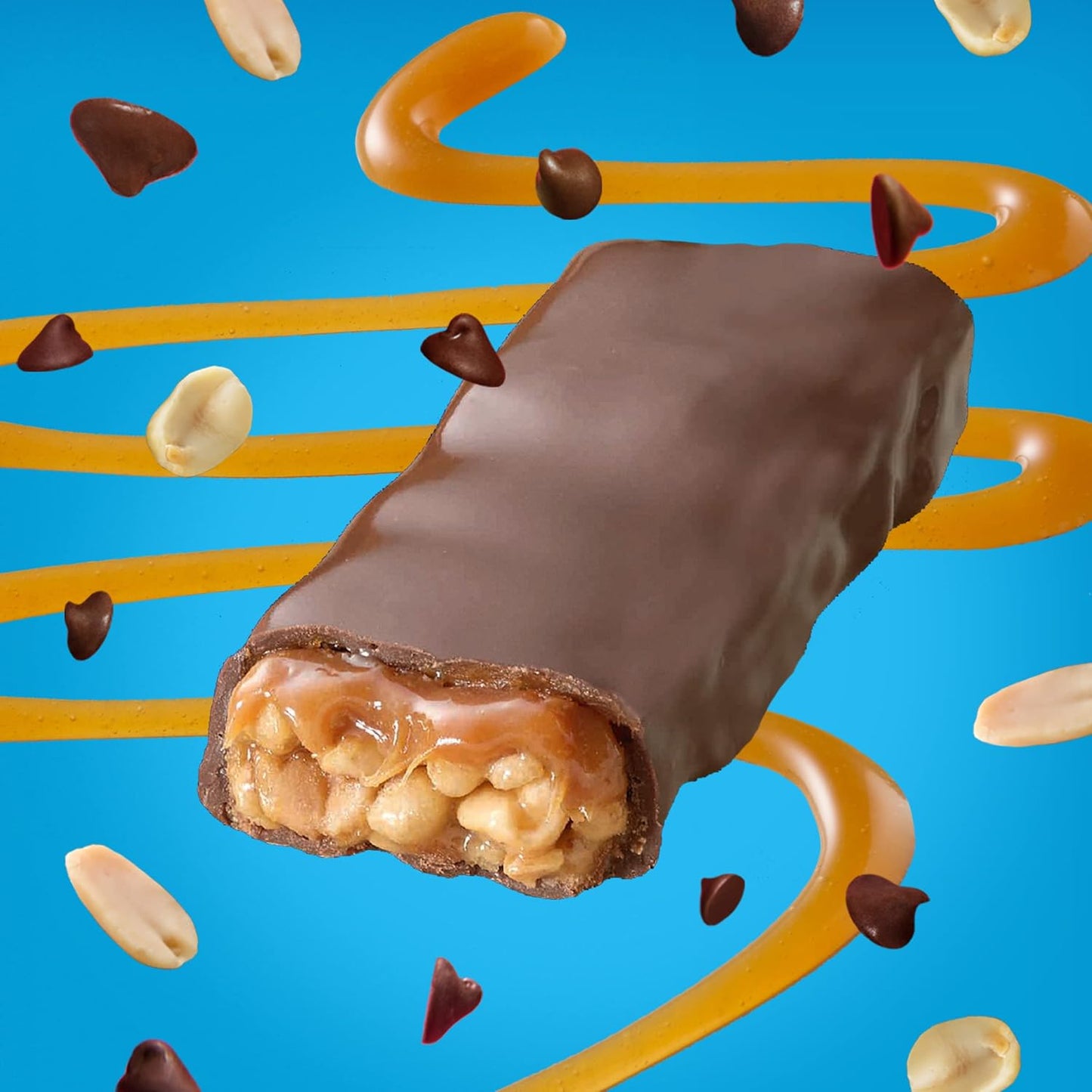 Fiber One Caramel Nut Chewy Protein Bars - Pack of 10 Protein Snacks