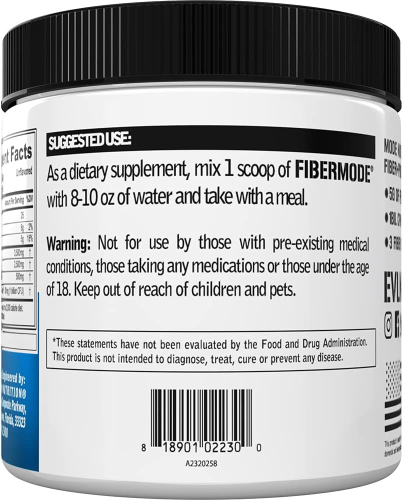 FiberMode Probiotic Powder: 5g Fiber + 1bil CFU Probiotics - Digestive & Immune Support - Gluten Free & Vegan - 30 Servings