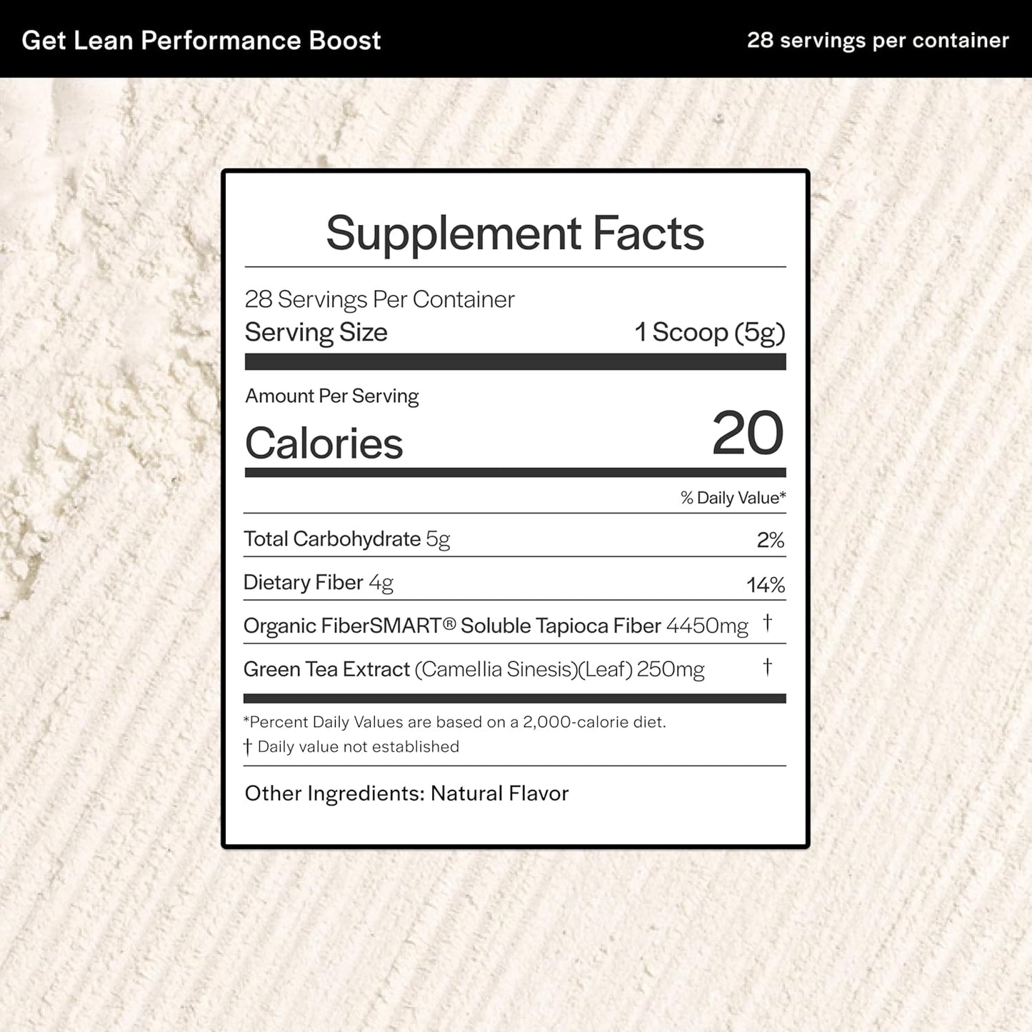 FiberSMART Green Tea Extract Supplement for Gut Health - High Fiber Performance Boost, Antioxidant Rich Formula - 28 Servings