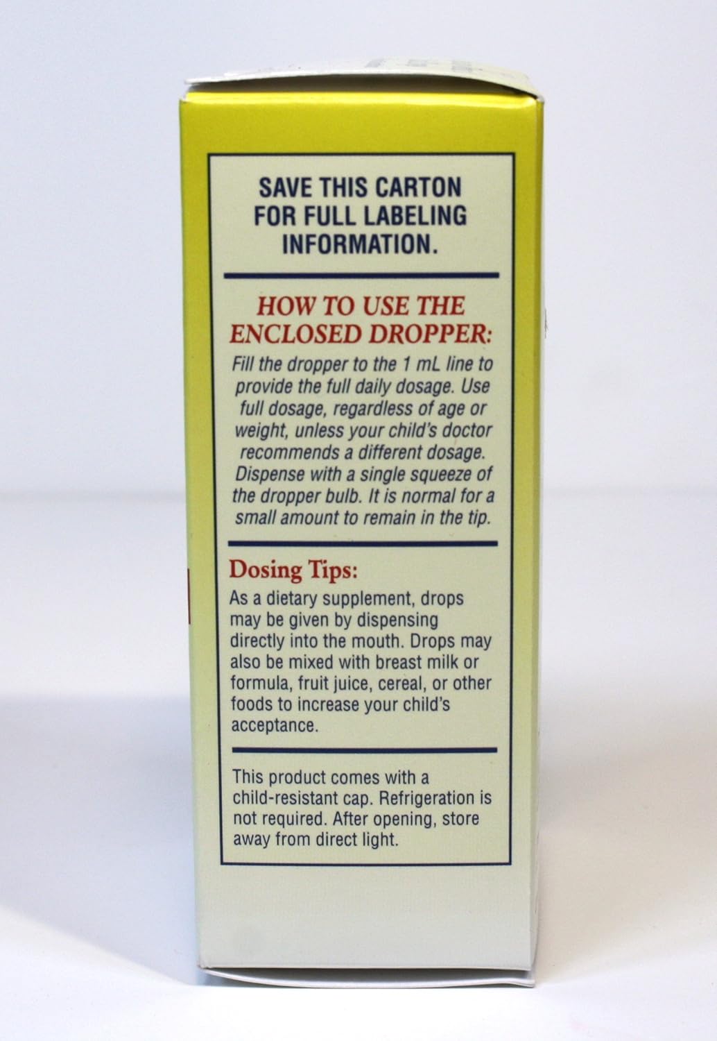 FILLBOSS Infant Vitamin D Drops 400IU/ml 2-Pack - 100ml Total