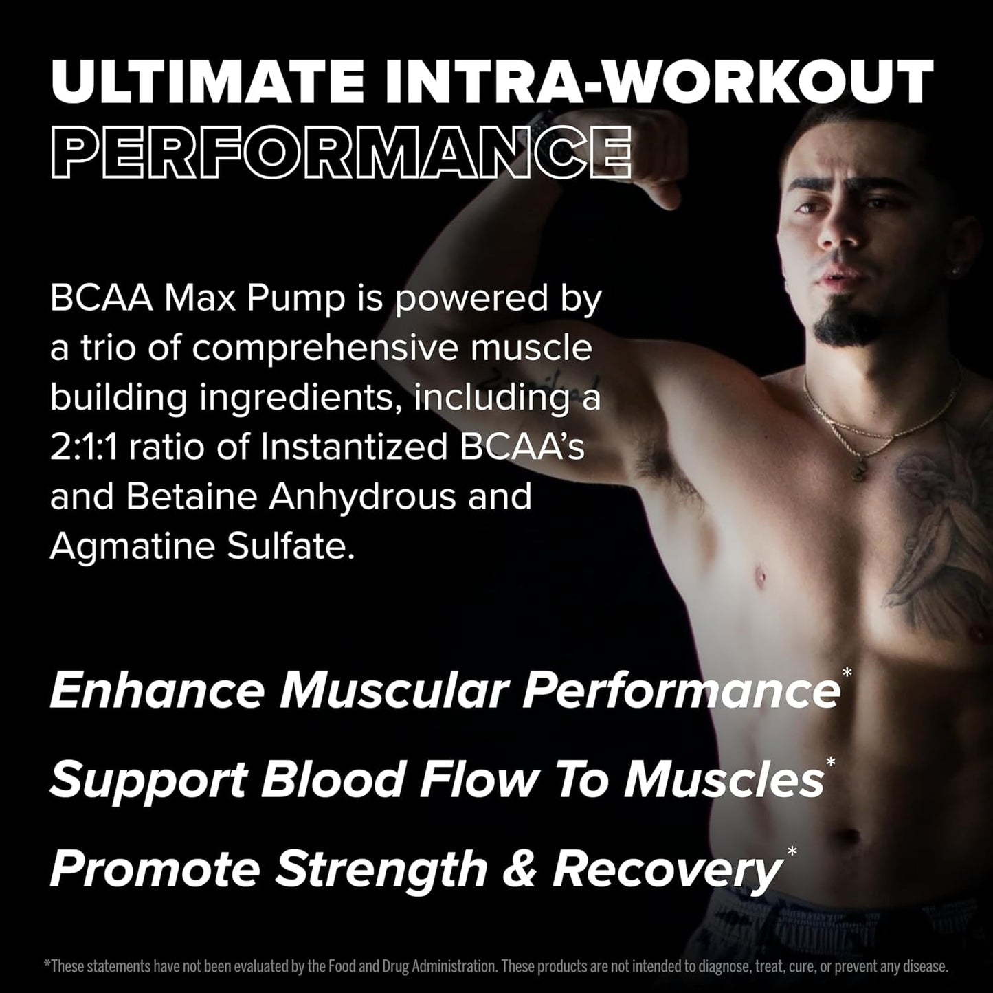 FINAFLEX BCAA MAX Pump, Strawberry Banana - 10.4 oz - Strength & Performance Booster with Amino Acids & Betaine - 30 Servings