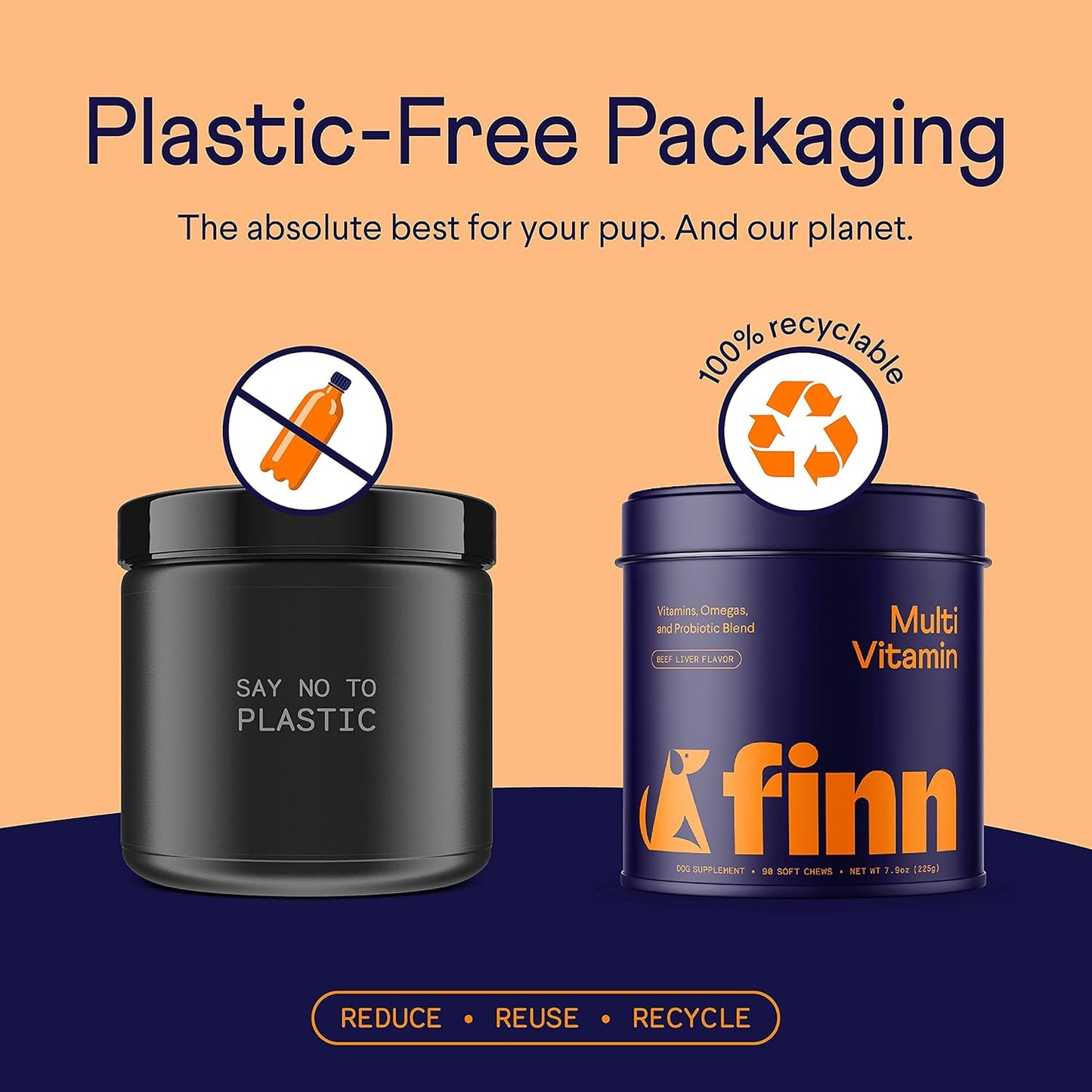 Finn All-in-1 Dog Multivitamin Soft Chews - Probiotics, Omega-3s, Glucosamine for Gut & Immune Health, Joint & Heart Support | 90 Chews