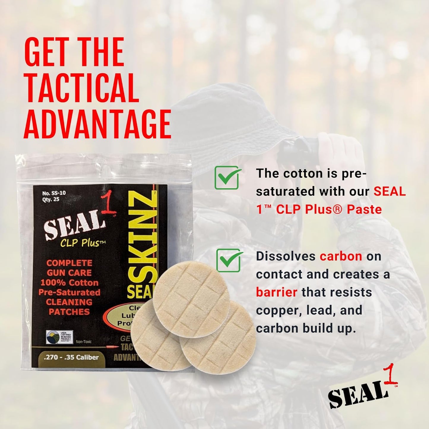 Firearm Cleaner Patches with CLP Bore | Pre-Saturated Gun Cleaner Patches | Oil for Guns | Prevent Rust & Protect | Variety of Sizes