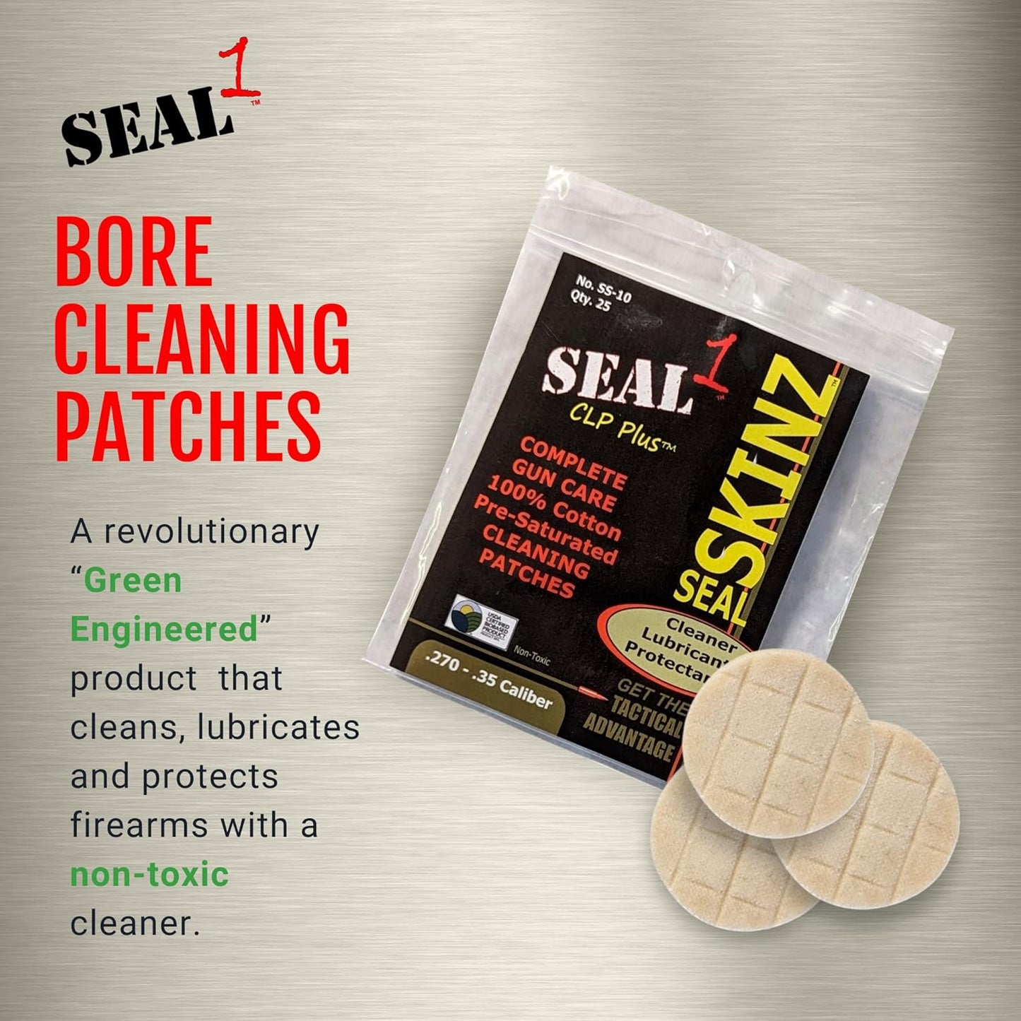 Firearm Cleaner Patches with CLP Bore | Pre-Saturated Gun Cleaner Patches | Oil for Guns | Prevent Rust & Protect | Variety of Sizes