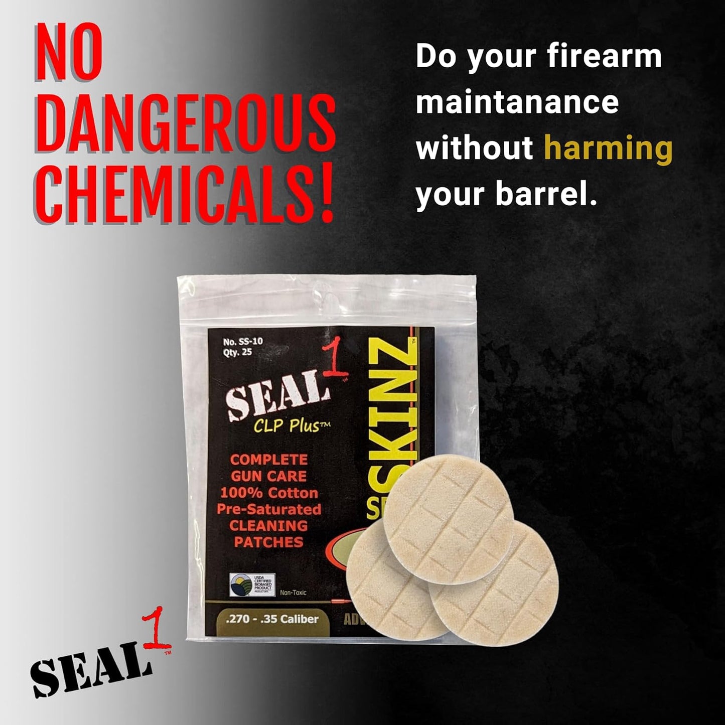 Firearm Cleaner Patches with CLP Bore | Pre-Saturated Gun Cleaner Patches | Oil for Guns | Prevent Rust & Protect | Variety of Sizes