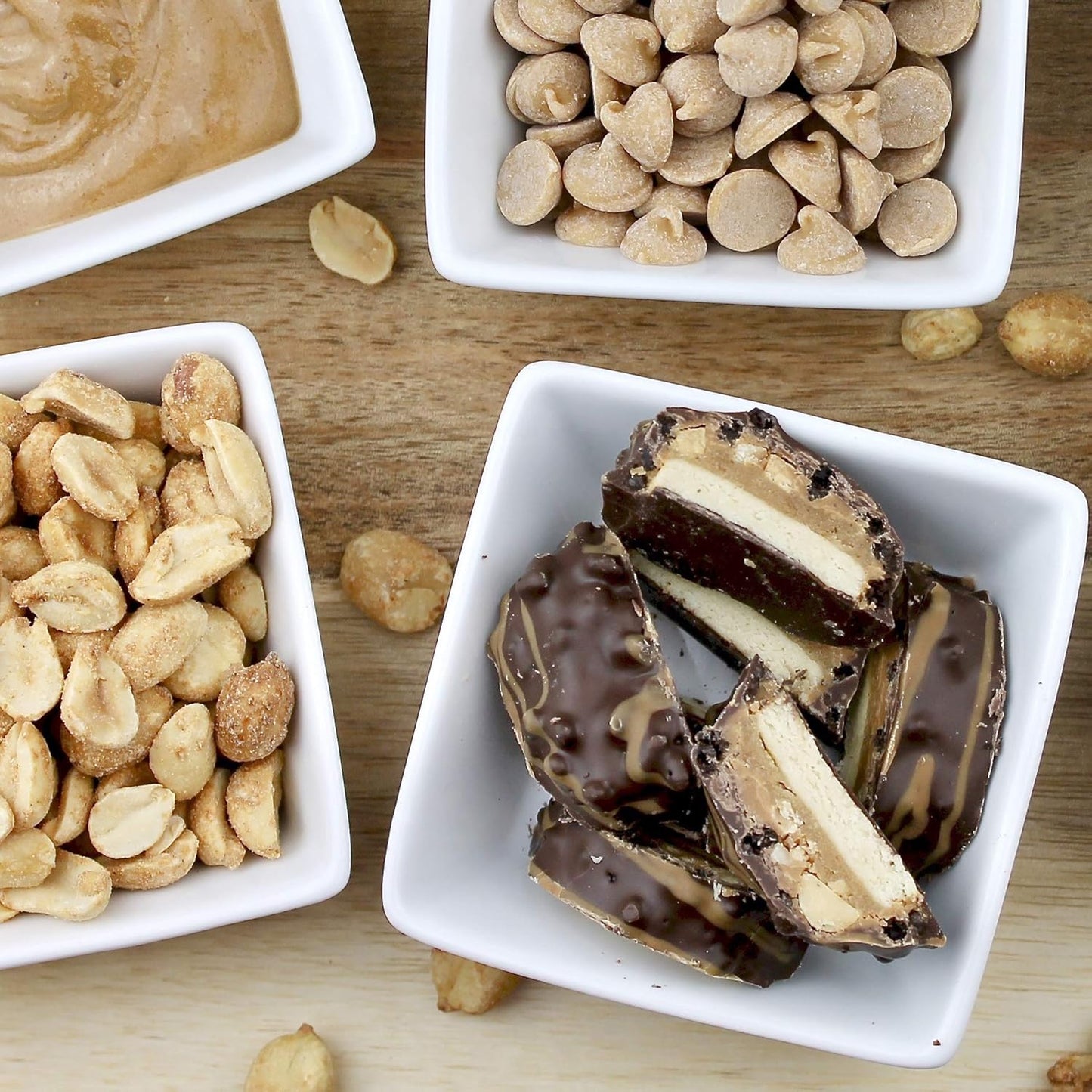 FITCRUNCH Peanut Butter Protein Bars - 6-Layer Baked Bar with Soft Cake Core, 6g Sugar, Gluten Free (12 Bars)