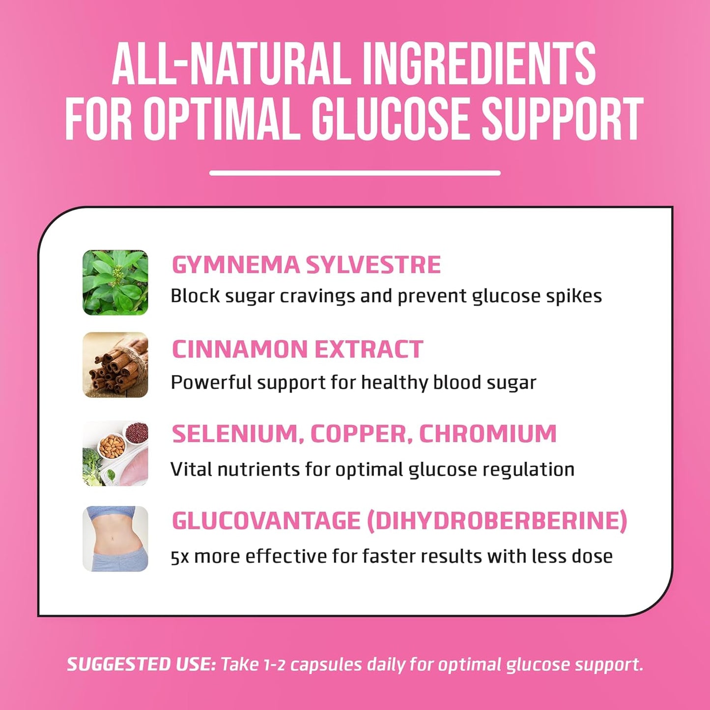 Fitkick Supplements Gluco-Kick: Premium Blood Sugar Support Formula for Health and Energy