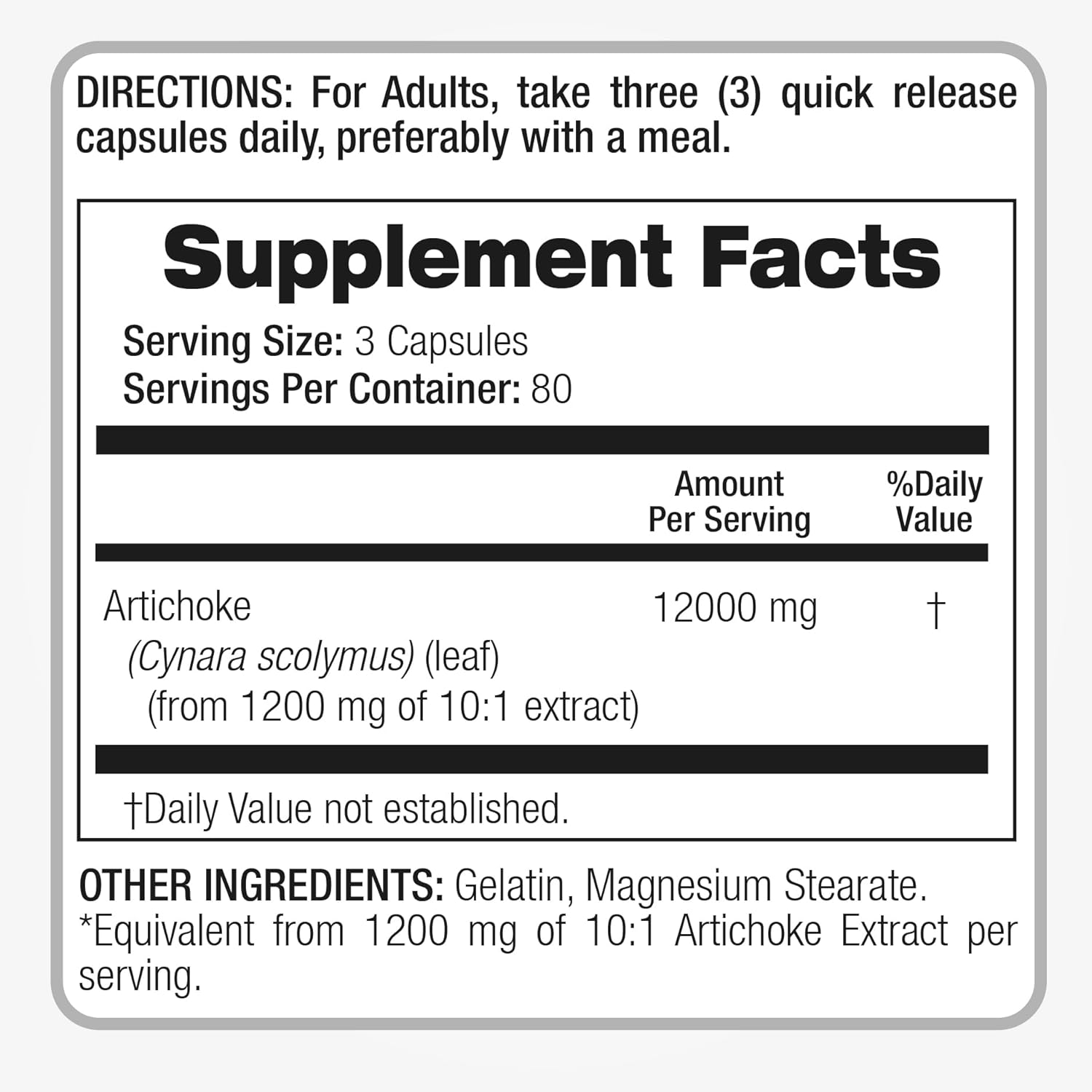 FITO MEDIC'S Lab Artichoke Extract Capsules 240 Count - 12000mg Supplement for Heart Health - Natural alcachofa Dietary Supplement