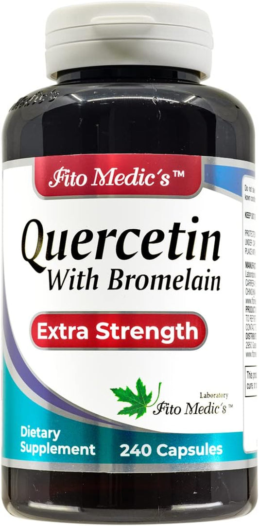 FITO MEDIC'S Lab Quercetin with Bromelain Supplement - 240 Capsules for Ultra High Absorption