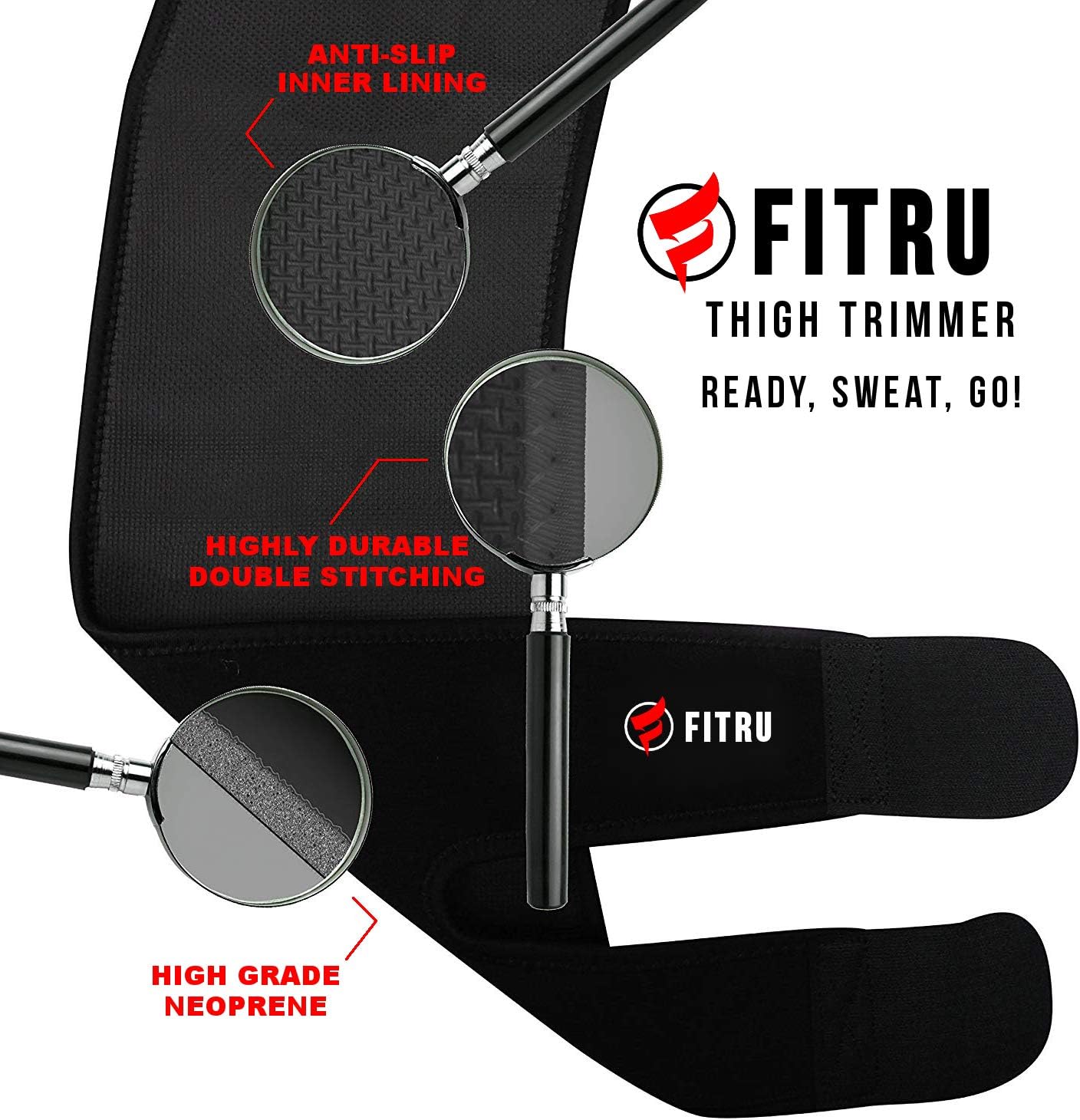Fitru Premium Thigh Trimmers: Unisex Body Wrap Sauna Waist Trainer for Legs - Slimming and Toning Support