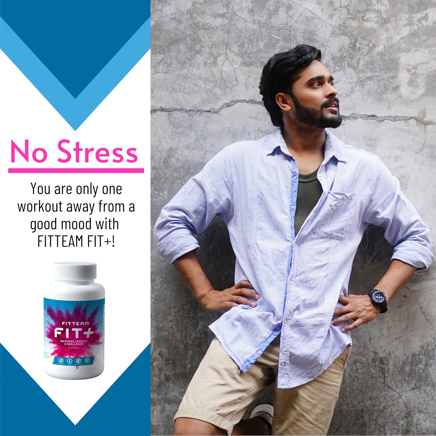 FITTEAM GLOBAL FIT Plus Organic Energy and Wellness Capsules - 60 Count - Natural Energy Vitamins for Mental Focus, Metabolism Boost, Mood Support, and Antioxidants