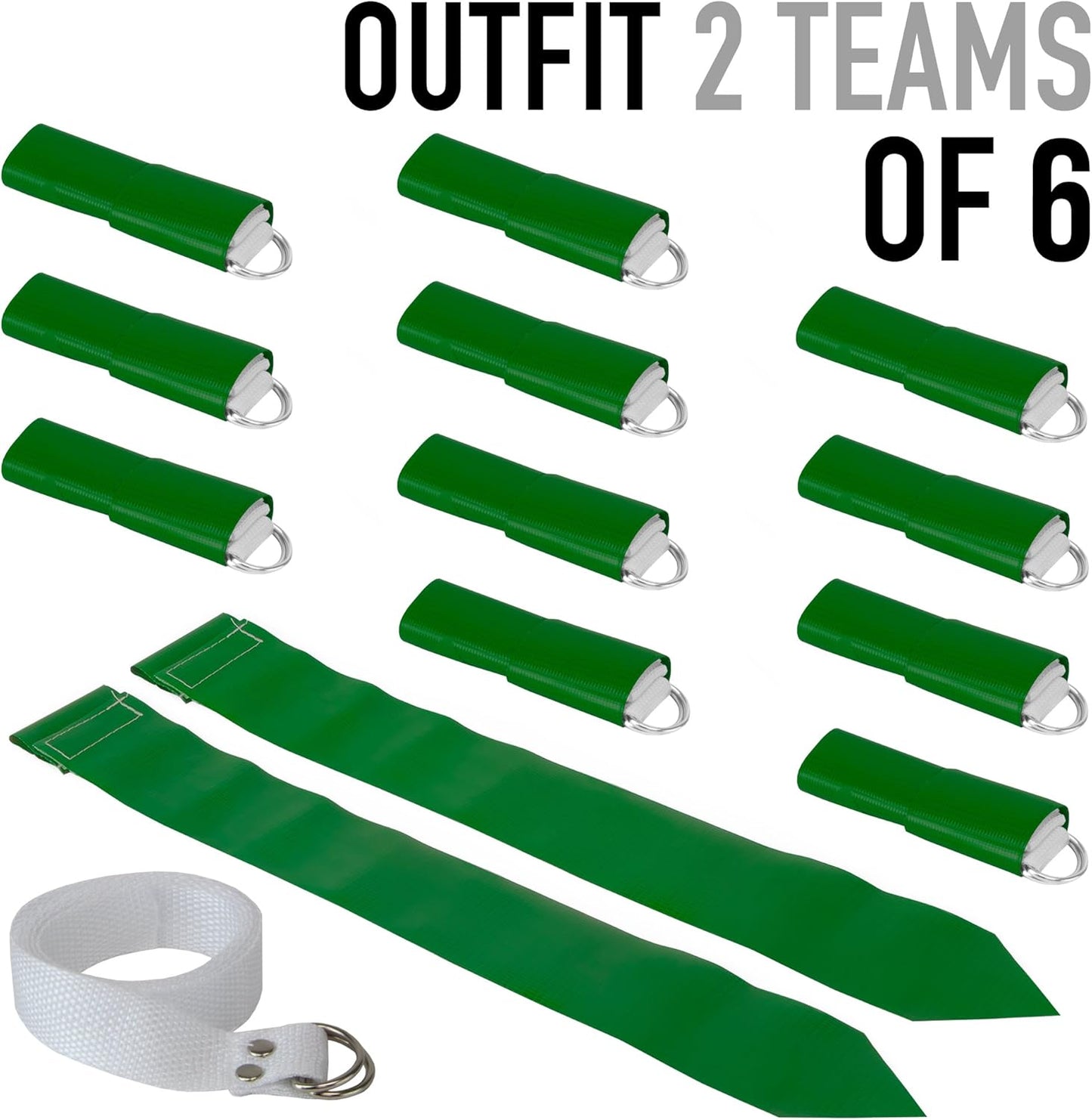 Flag Football Team Set - 12 Belts, 24 Flags, Games, Practices, Training - Crown Sporting Goods