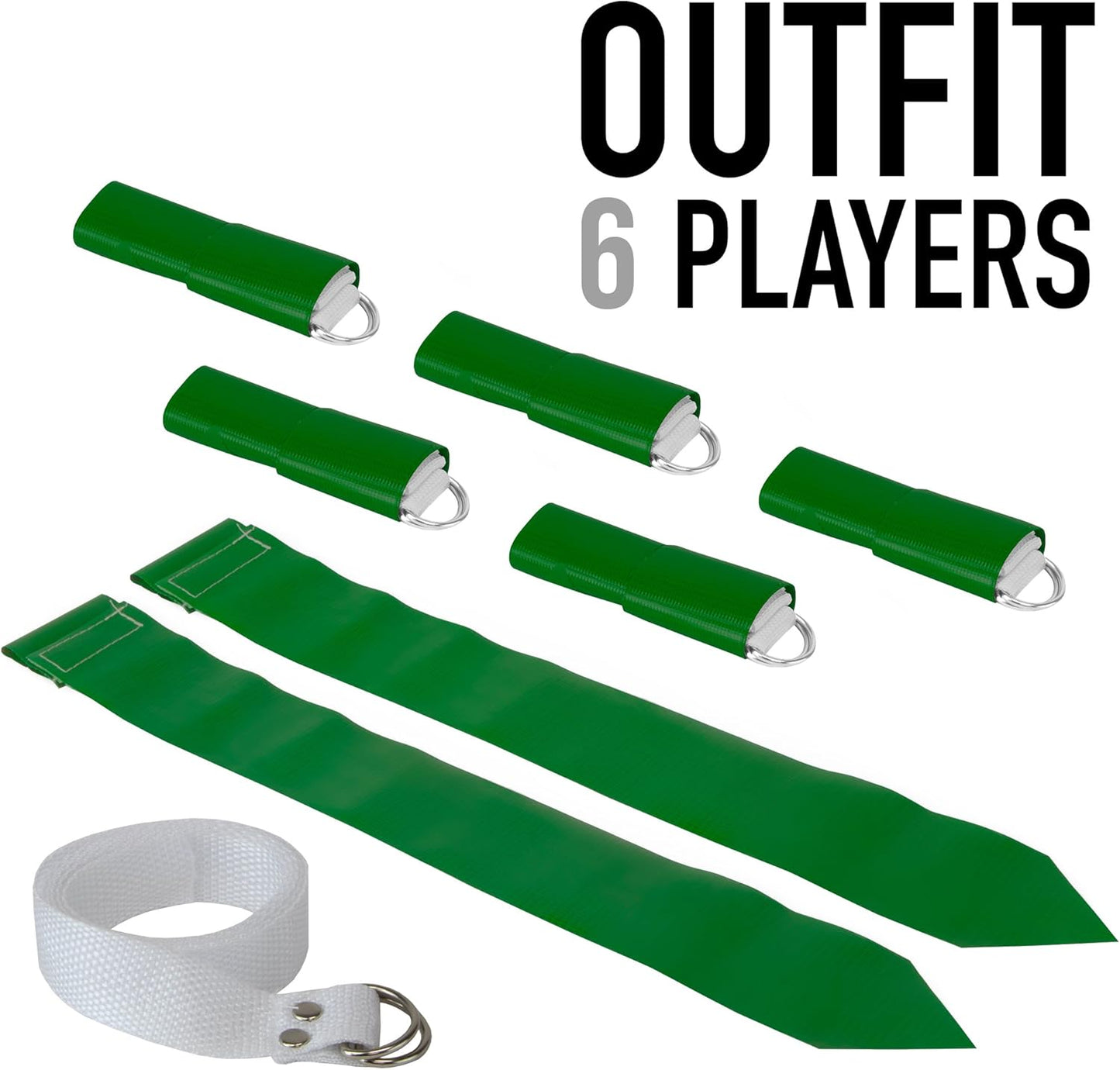 Flag Football Team Set with 6 Belts, 12 Flags, and Accessories by Crown Sporting Goods