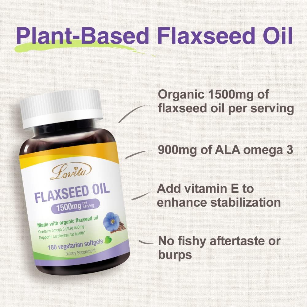 Flaxseed Oil and Vitamin E Bundle for Better Nutrition and Well-Being - Dietary Supplement