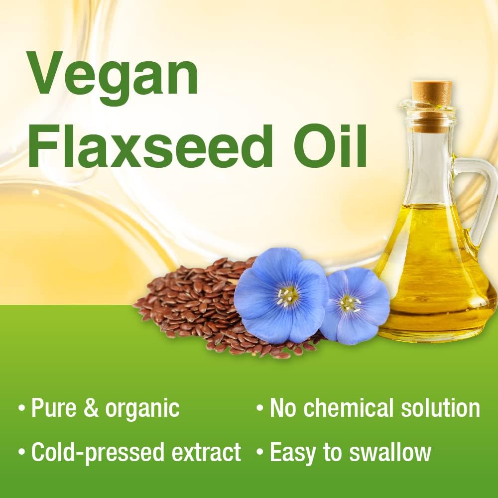 Flaxseed Oil & Vitamin D3 Bundle for Better Nutrition & Well-Being - Dietary Supplement with 5000IU of Vitamin D3