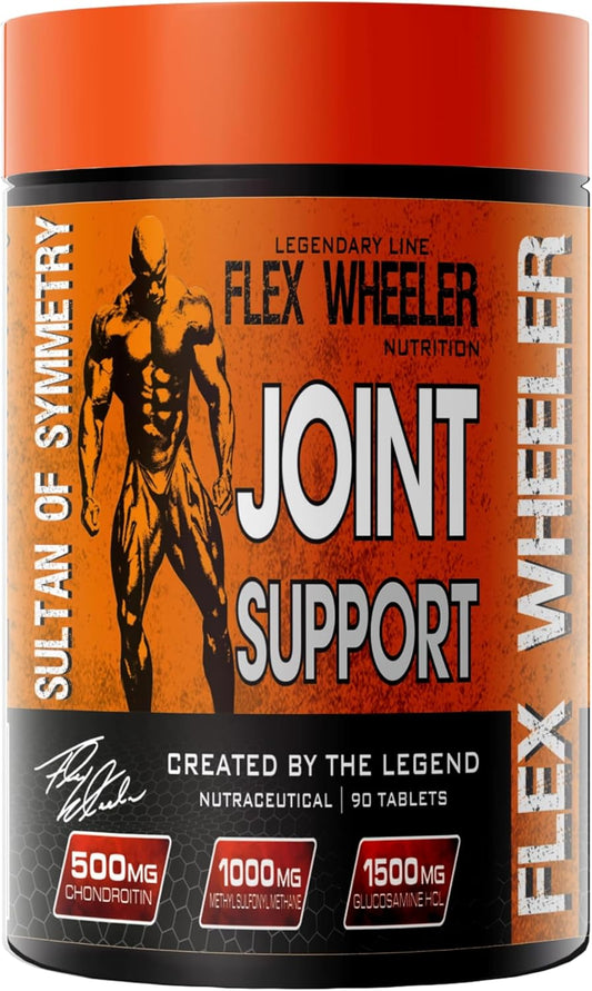 Flex Wheeler Nutrition Joint Support Supplement - 90 Tablets for Joint Health and Mobility