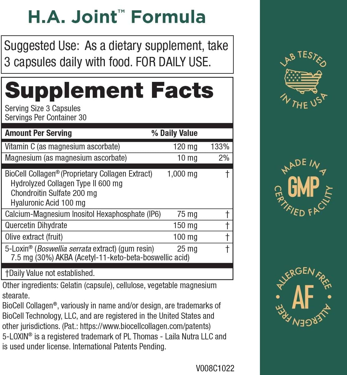 Flexuron Joint Formula with Krill Oil, Hyaluronic Acid, and Astaxanthin - BioCell Collagen, Boswellia Serrata, Quercetin, and More - HA Joint Support Formula