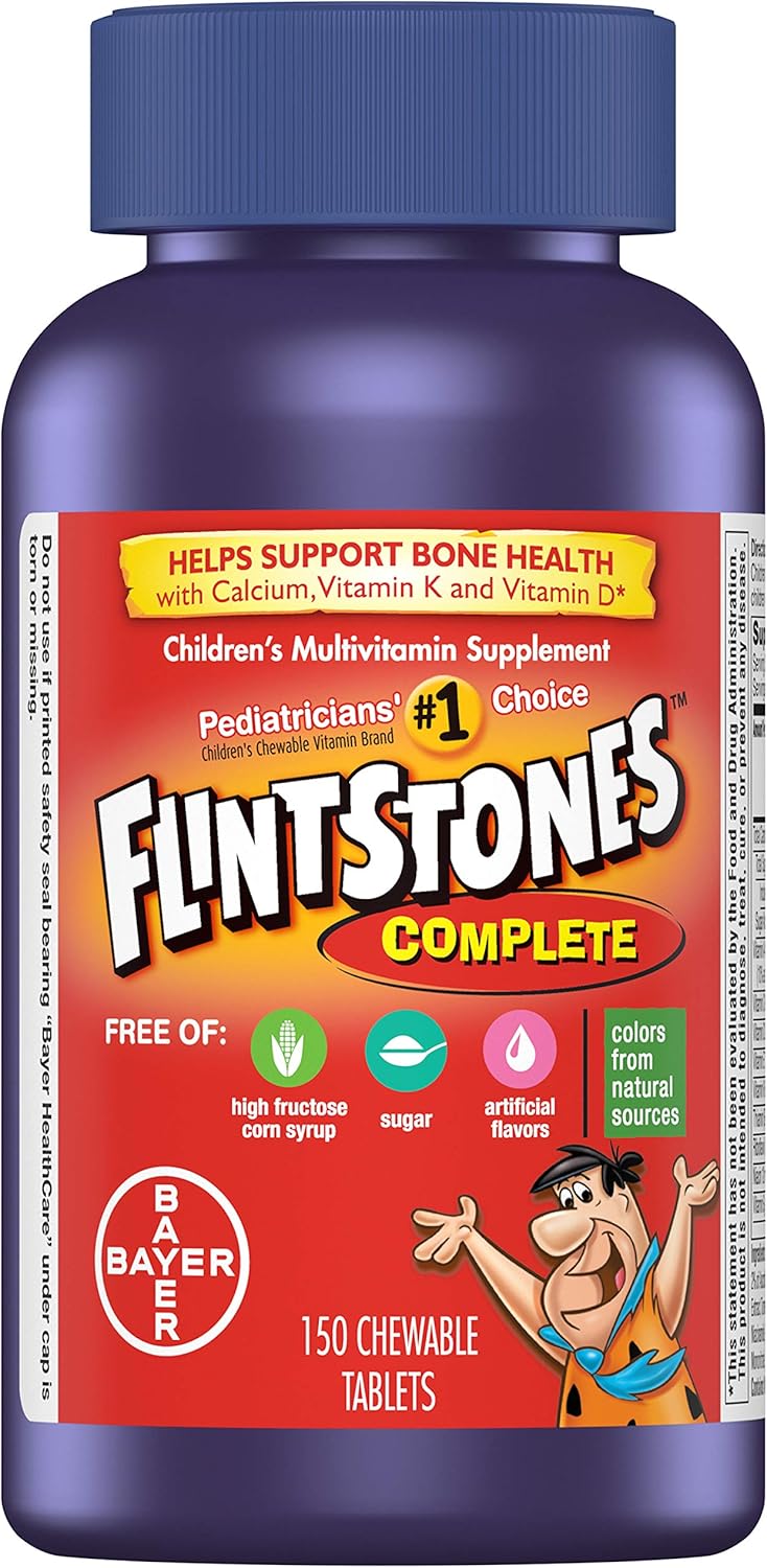 Flintstones Chewable Kids Vitamins - Complete Multivitamin with Iron, Calcium, Vitamin C, D - 150ct