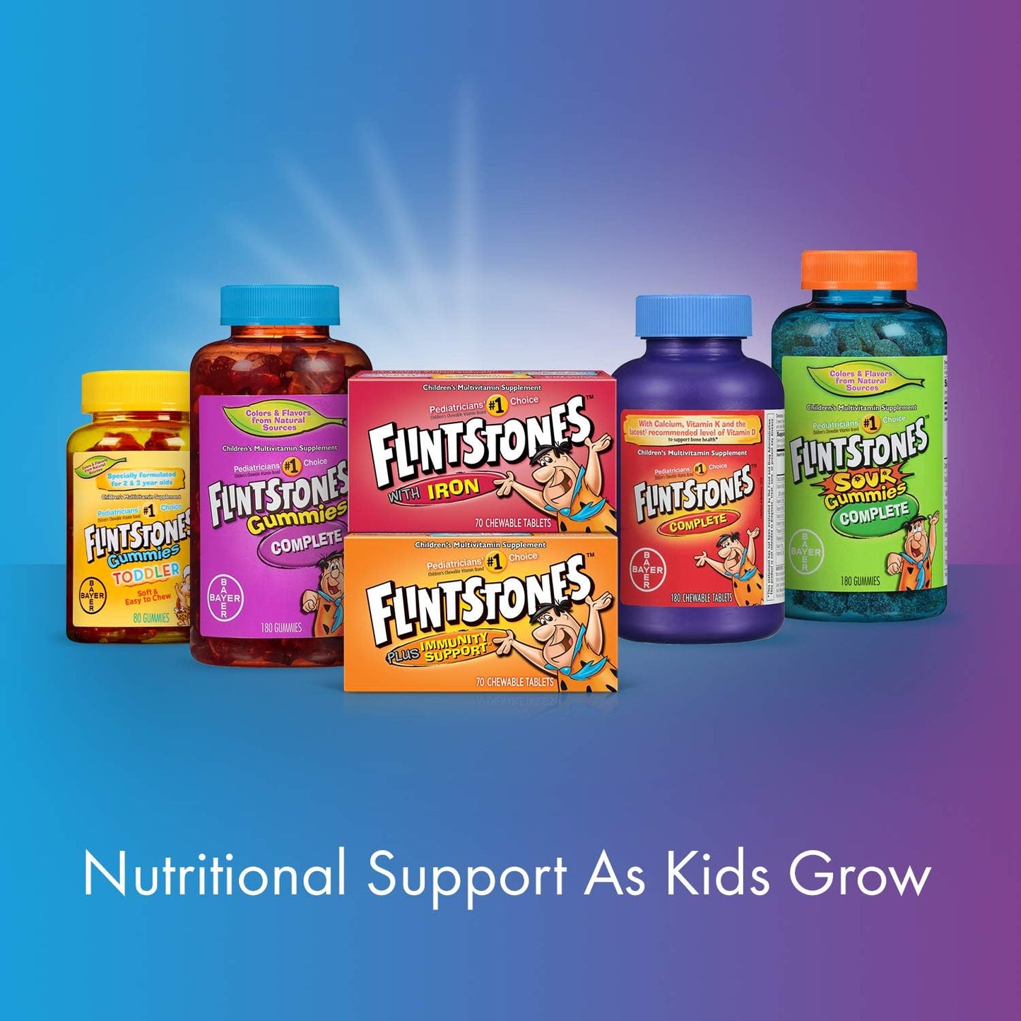 Flintstones Children's Complete Multivitamin Gummies, 70 Count - Daily Vitamin Supplement for Kids