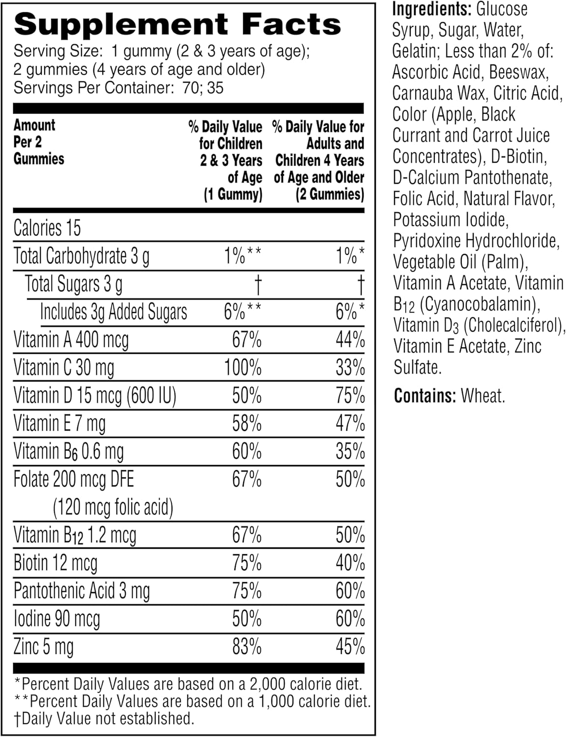 Flintstones Children's Complete Multivitamin Gummies, 70 Count - Daily Vitamin Supplement for Kids