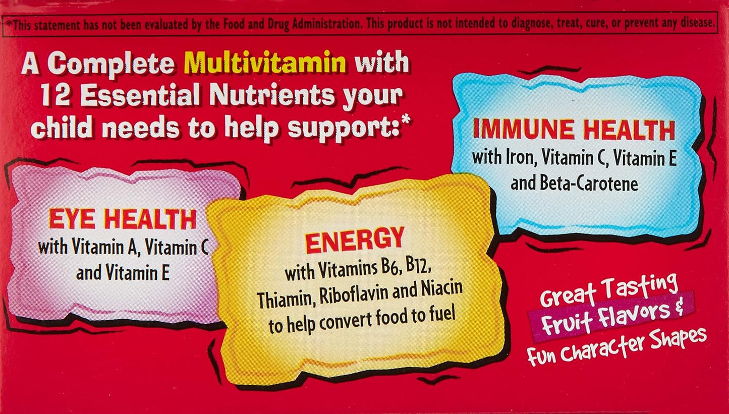 Flintstones Children's Multivitamin with Iron Chewable Tabs 60 Count - Pack of 2