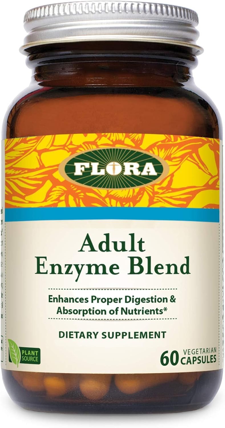 Flora Adult Enzyme Blend for Digestion Support, 60 Vegetarian Capsules