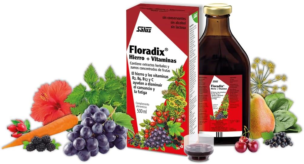 Floradix Iron + Herbs Liquid Supplement - 17 fl Ounce Bottle by Salus Flora
