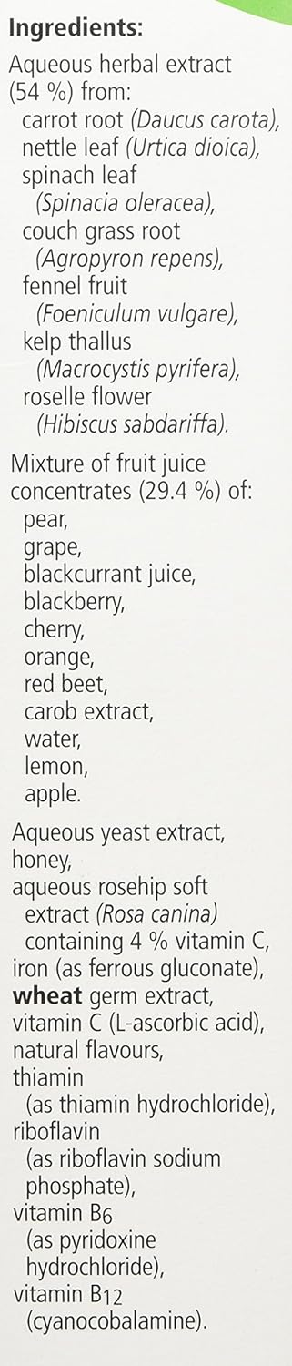 Floradix Liquid Iron Formula - Natural Iron Supplement 500ml Bottle