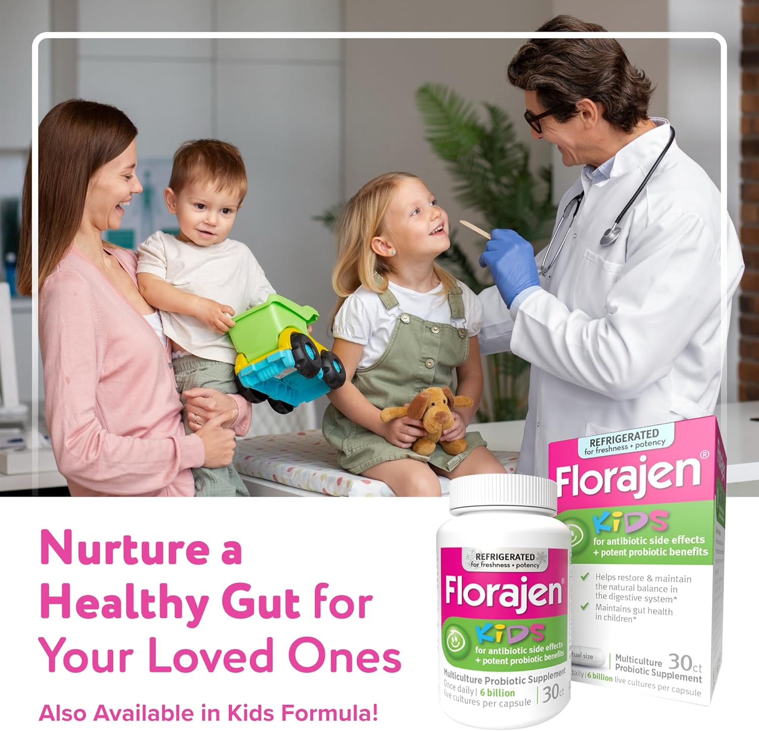 Florajen Digestion Probiotics: Gut Health Supplement for Adults - Constipation & Bloating Relief, 30 Count - Refrigerated