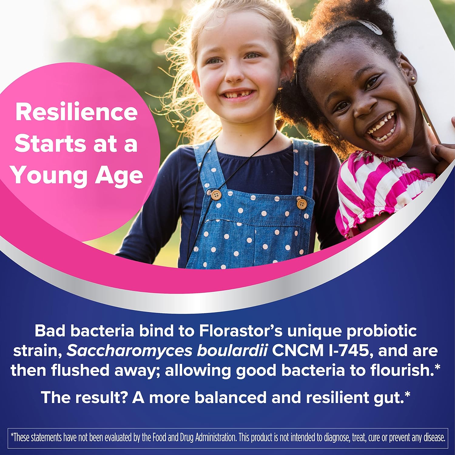 Florastor Kids Probiotic Powder Sticks for Digestive & Immune Health, 20 Pack, Easy-to-Mix Formula