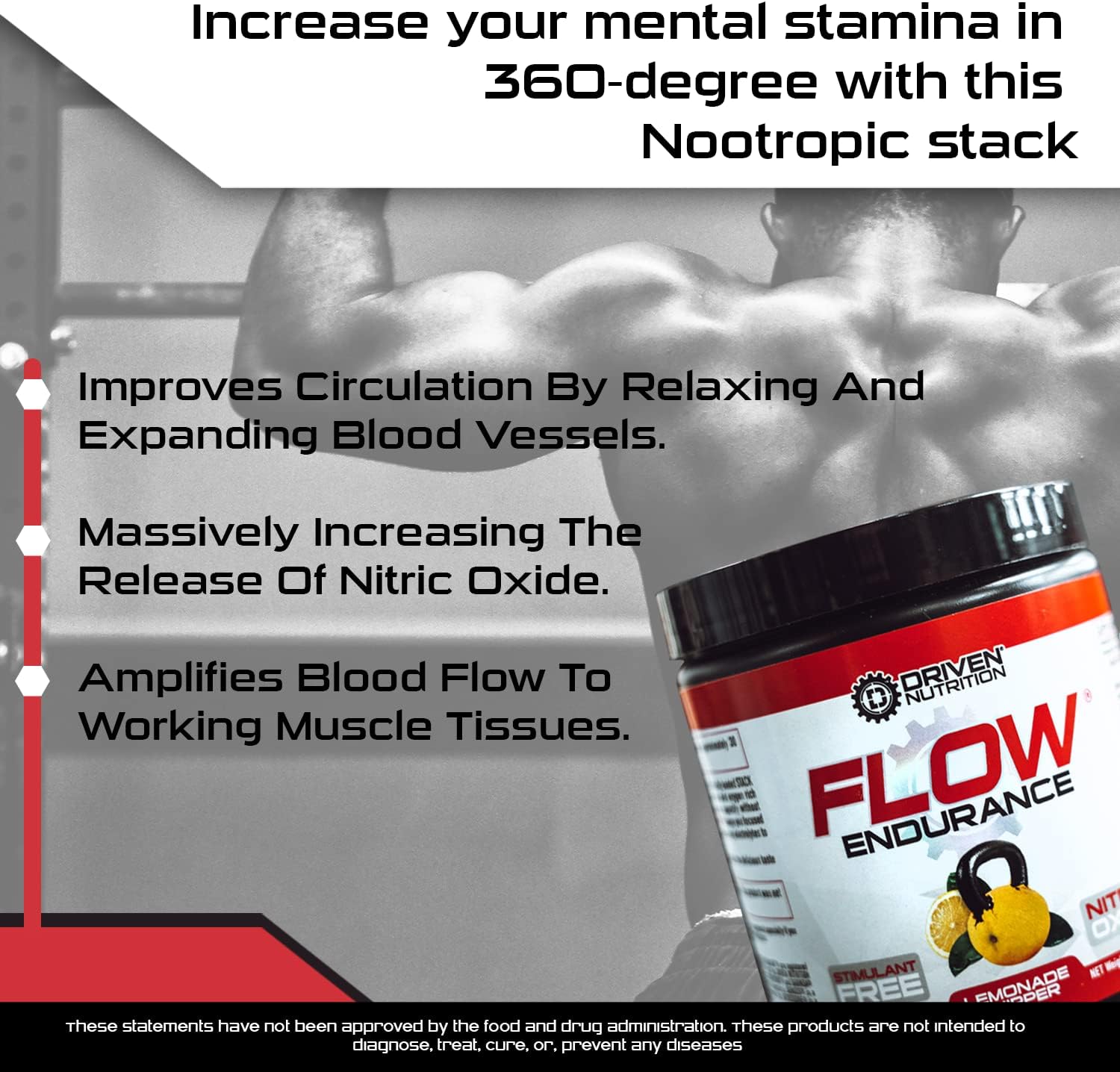 Flow Cognitive Nitric Oxide Nootropic - Boost Focus, Energy, Endurance - Vitamin B12, Electrolytes - Podium Punch Flavor